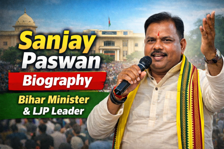 Sanjay Paswan speaking at a public rally